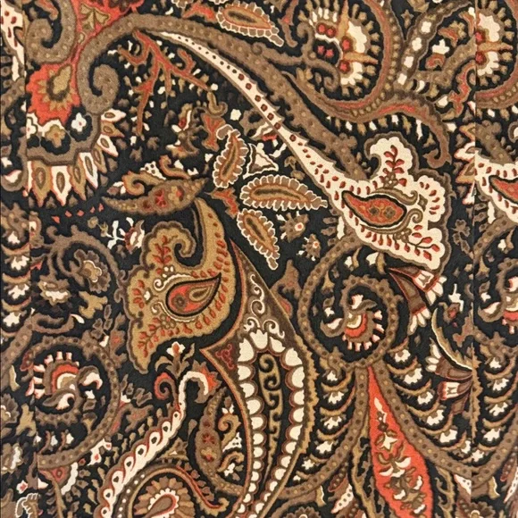 Elementz Paisley Pencil Skirt in Rich Brown and Deep Red‎ - Picture 3 of 4